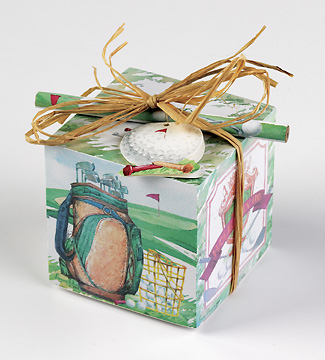 Golfers Note Cube